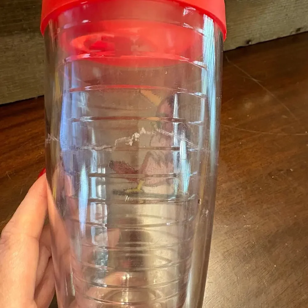 St Louis Cardinals Tumbler 16oz Insulated Travel Cup Mug With Red Lid MLB
